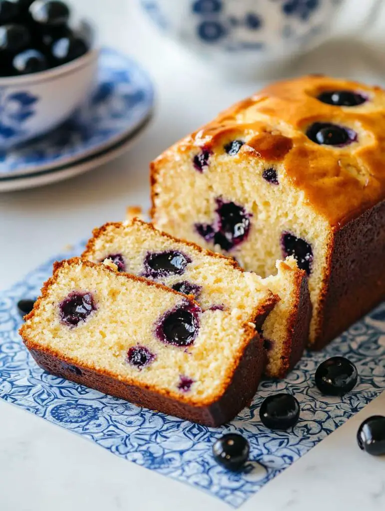 Blueberry Cream Cheese Butter Cake