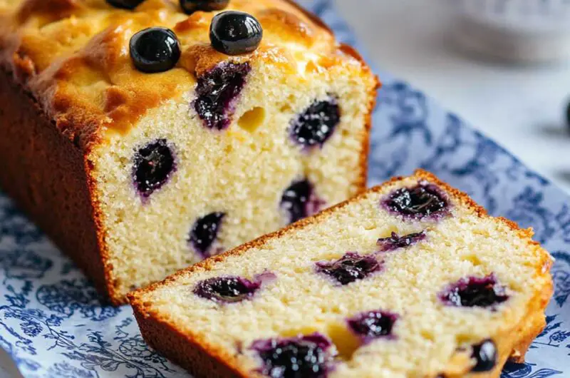 Blueberry Cream Cheese Butter Cake
