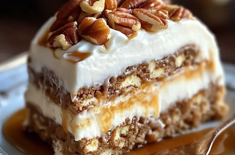 Butter Pecan Praline Poke Cake