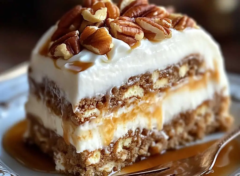 Butter Pecan Praline Poke Cake