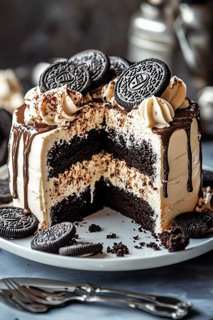 How to Serve Peanut Butter Oreo Cheesecake