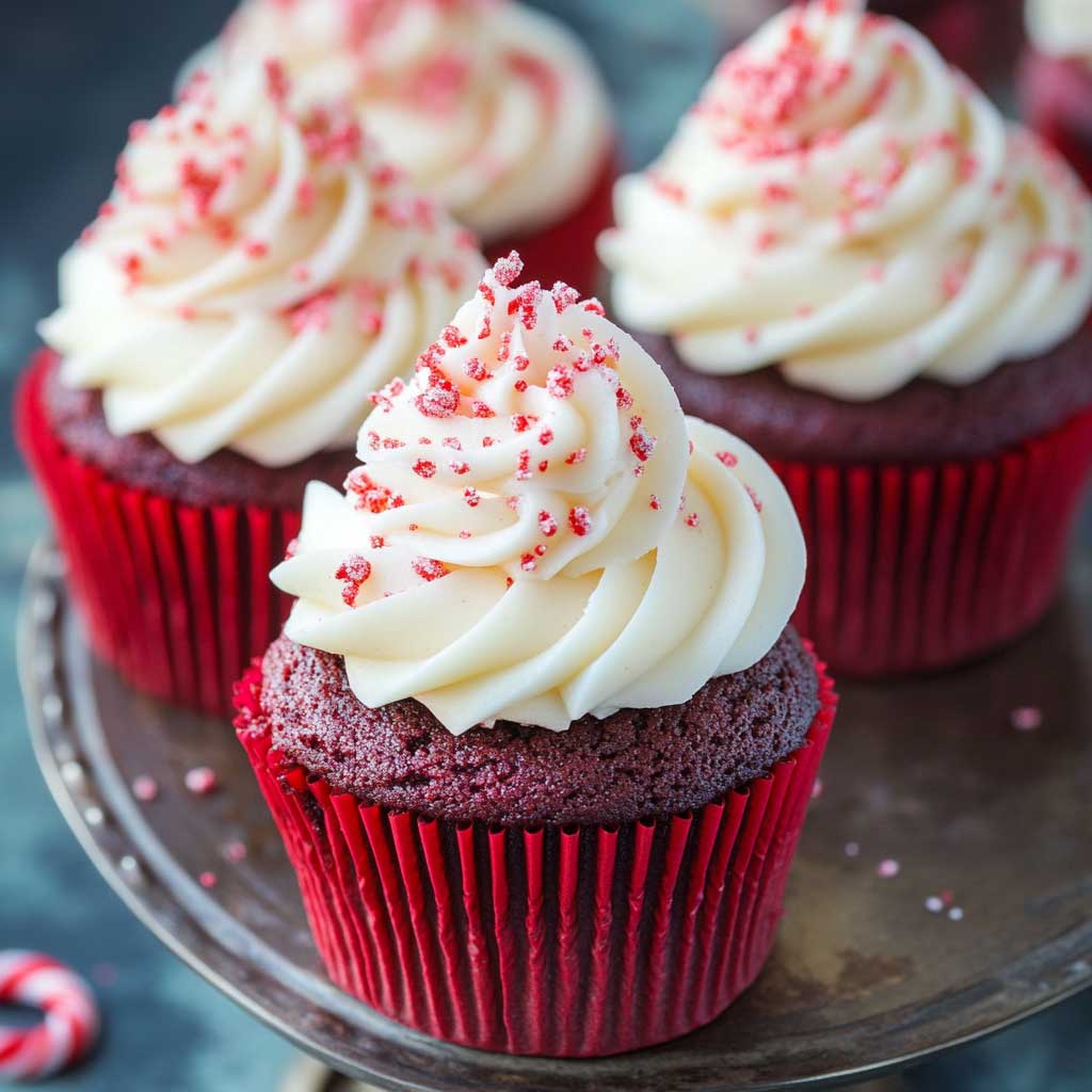 Easy Red Velvet Peppermint Cupcakes Recipe
