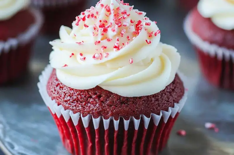 Red Velvet Peppermint Cupcakes