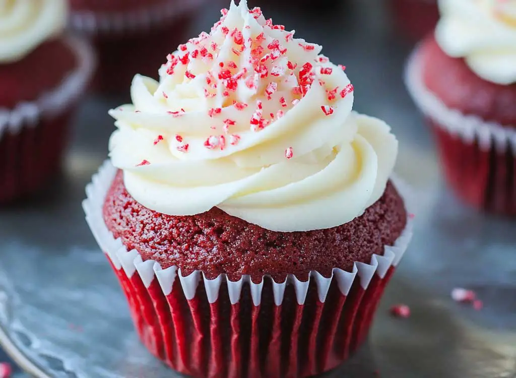 Red Velvet Peppermint Cupcakes