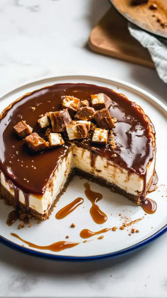 Step-by-Step InstructionsSnickers Cheesecake
