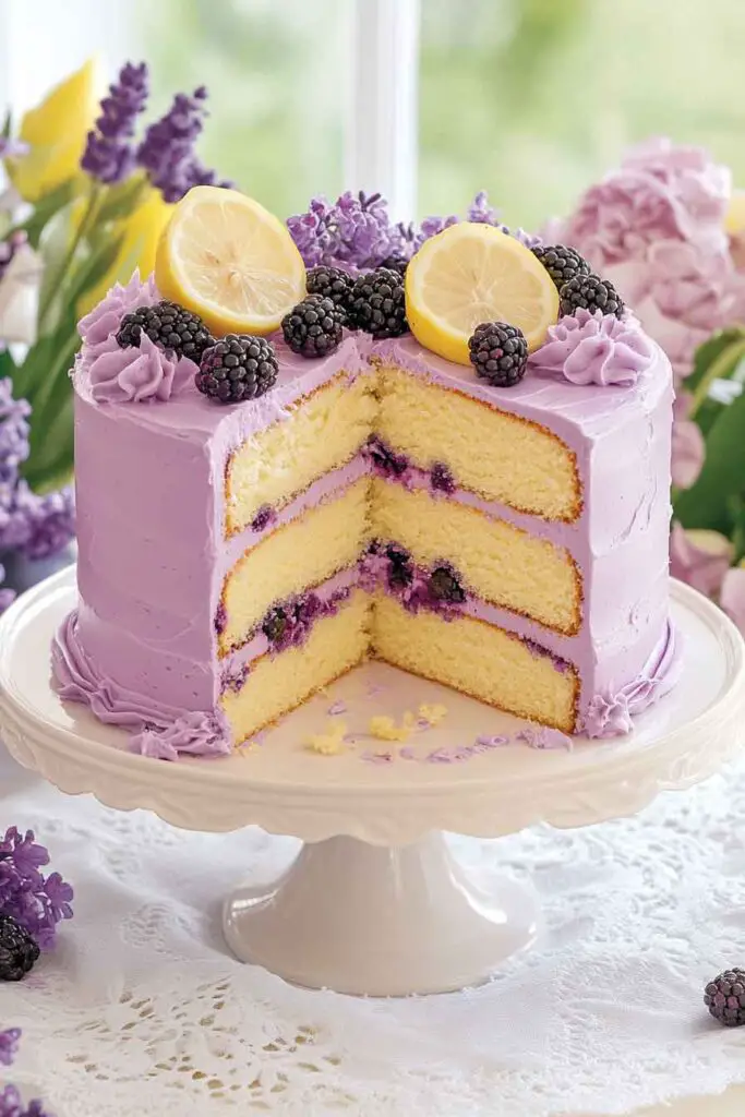 Ingredients for Blackberry Lavender Cake