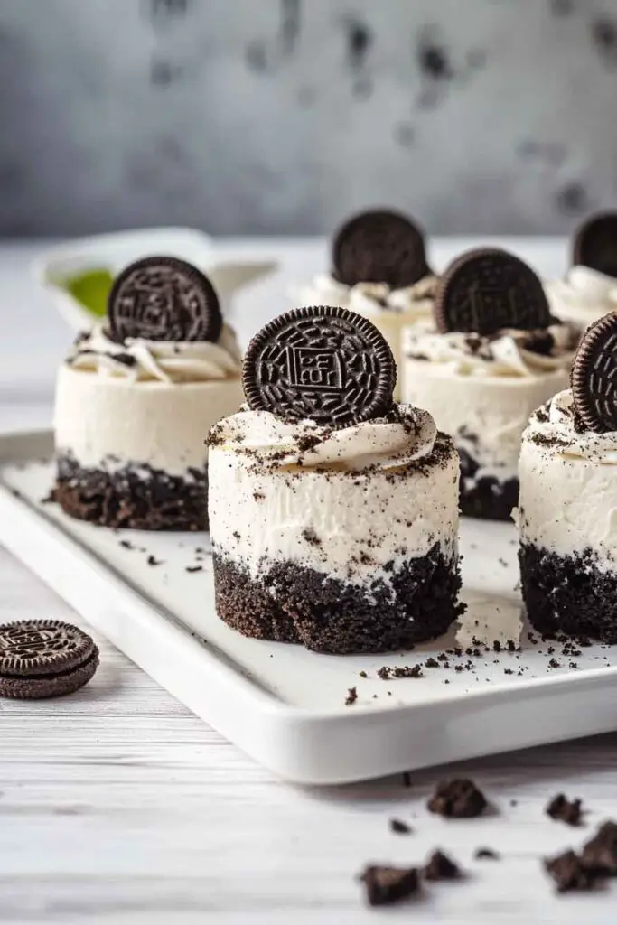 How to Serve Mini Oreo Cheesecakes