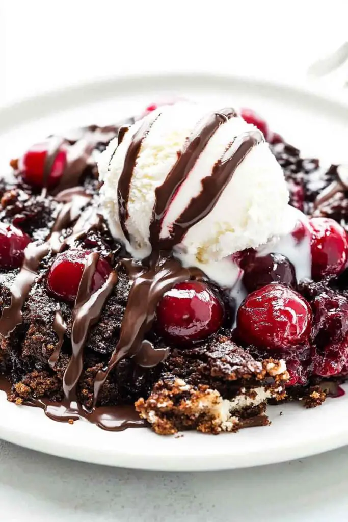 Easy Chocolate Cherry Dump Cake