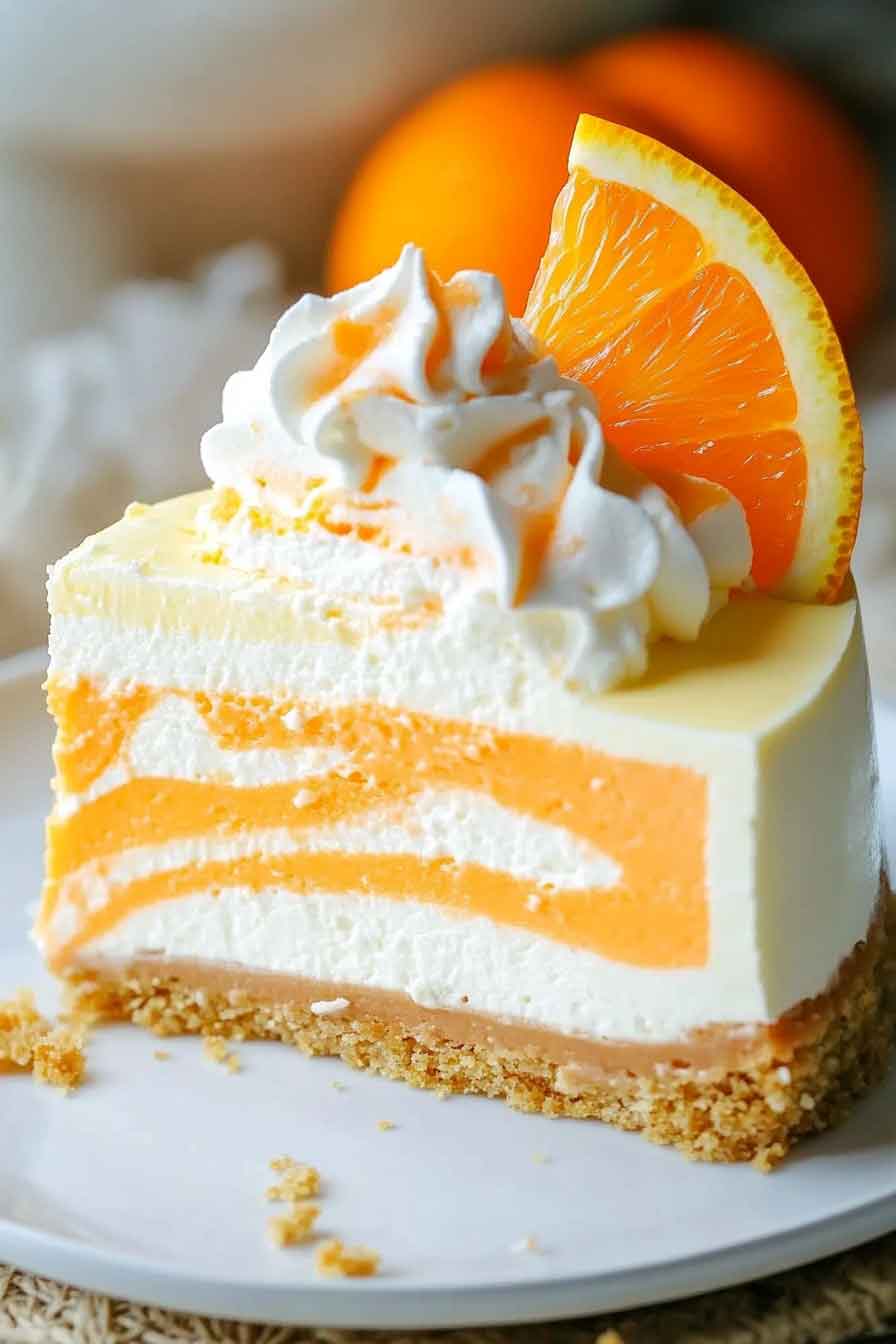 No-Bake Creamsicle Cheesecake