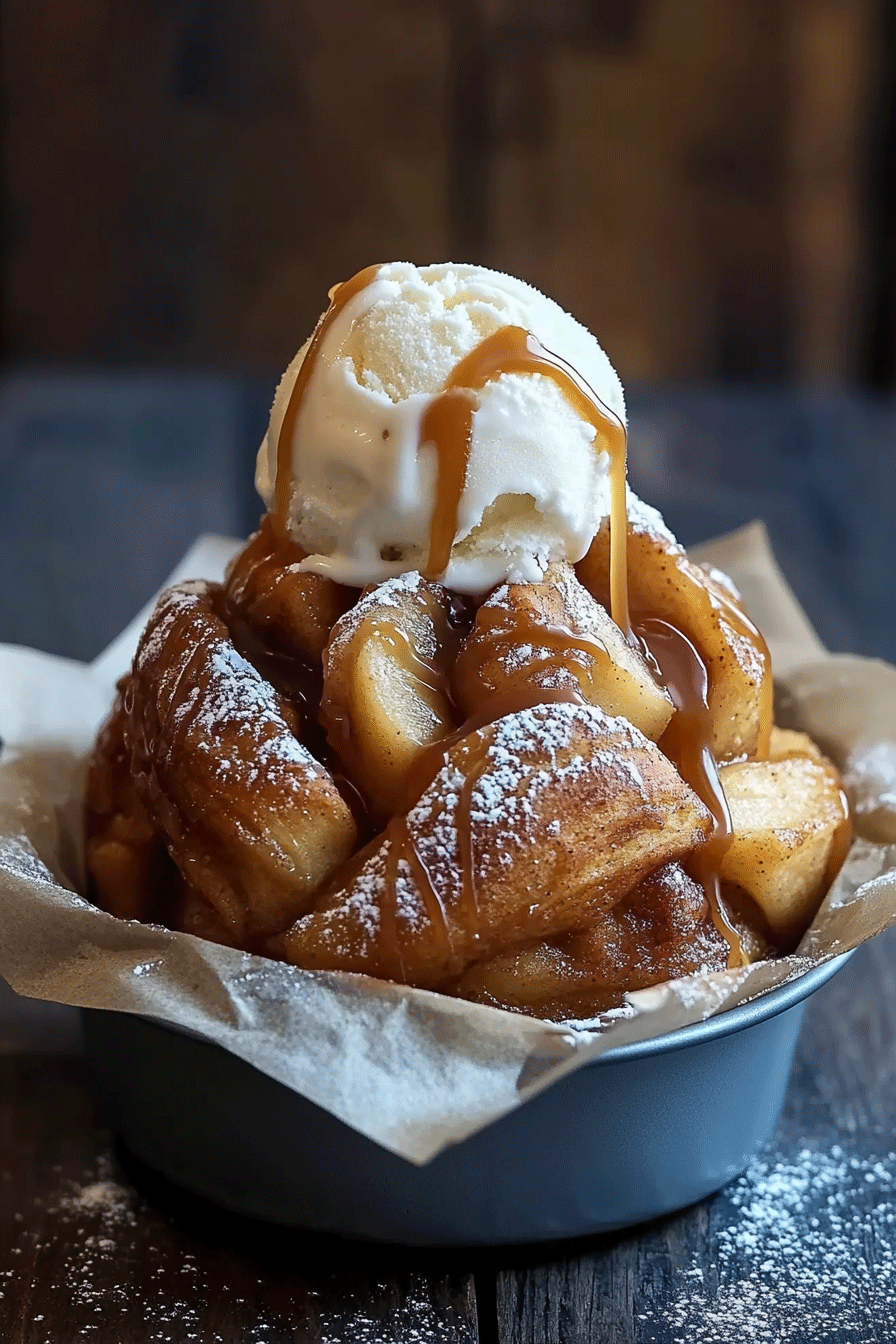 apple Cinnamon Rolls Vanilla Ice Cream