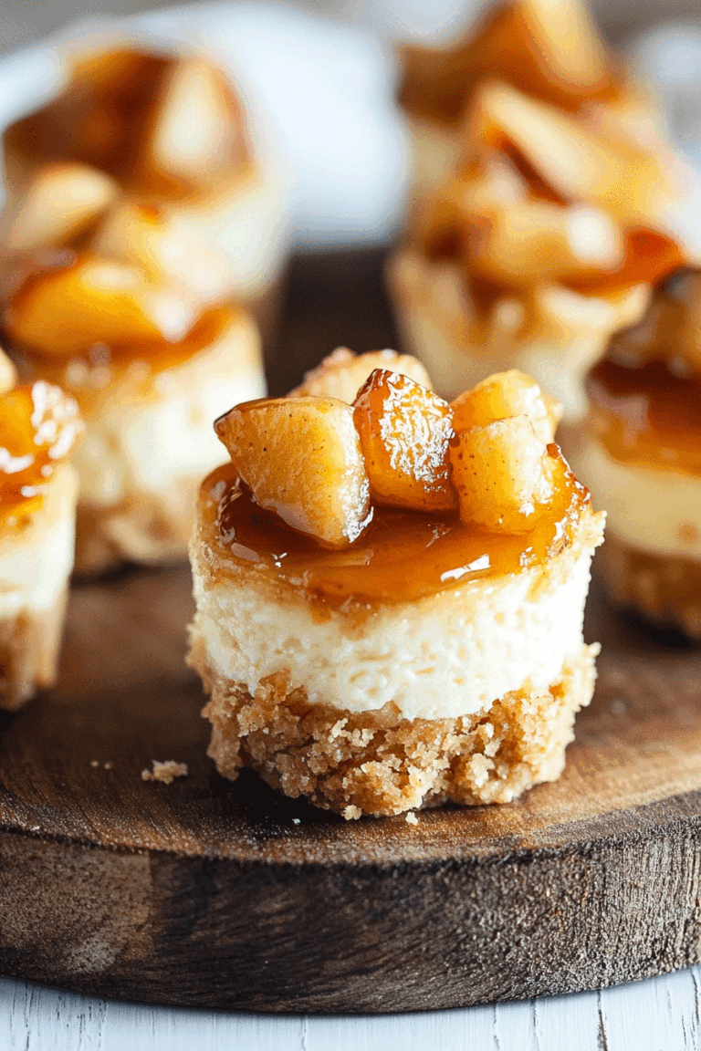 Apple Pie Mini Cheesecake Bites