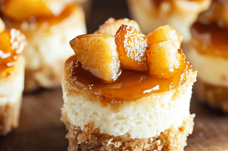 Apple Pie Mini Cheesecake Bites