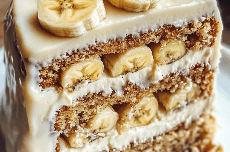 Banana Walnut Cream Cake