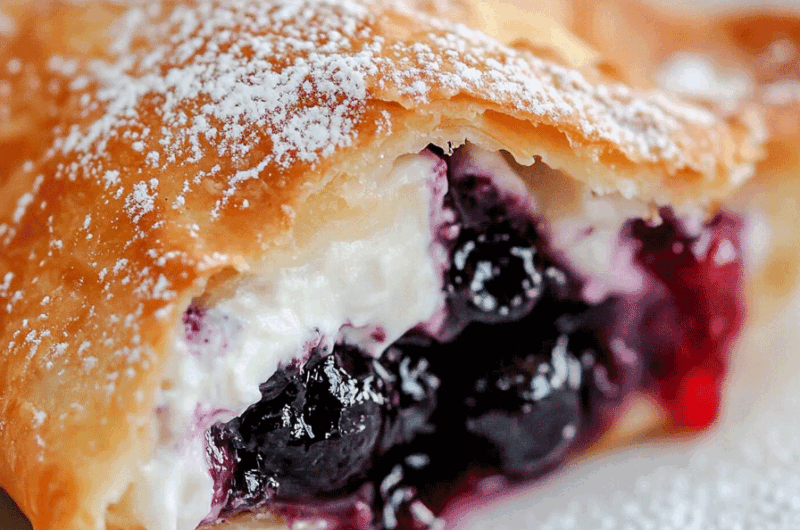 Blueberry Cream Cheese Egg Rolls Recipe