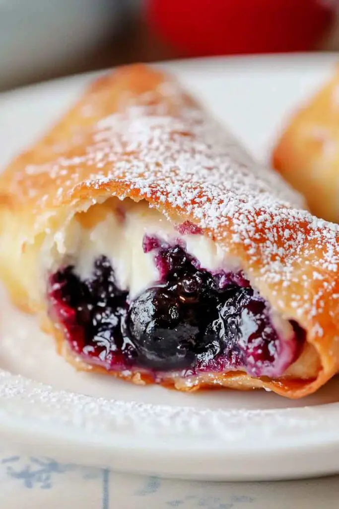 Blueberry Cream Cheese Egg Rolls Recipe