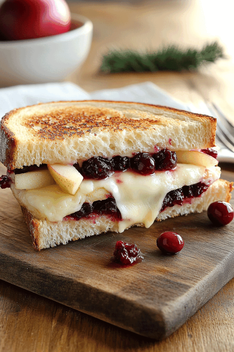 brie Apple Cranberry Grilled Cheese