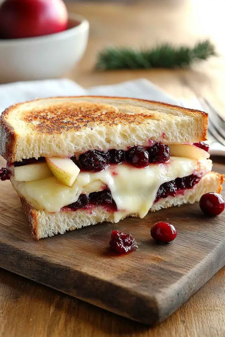 Brie, Apple, and Cranberry Grilled Cheese