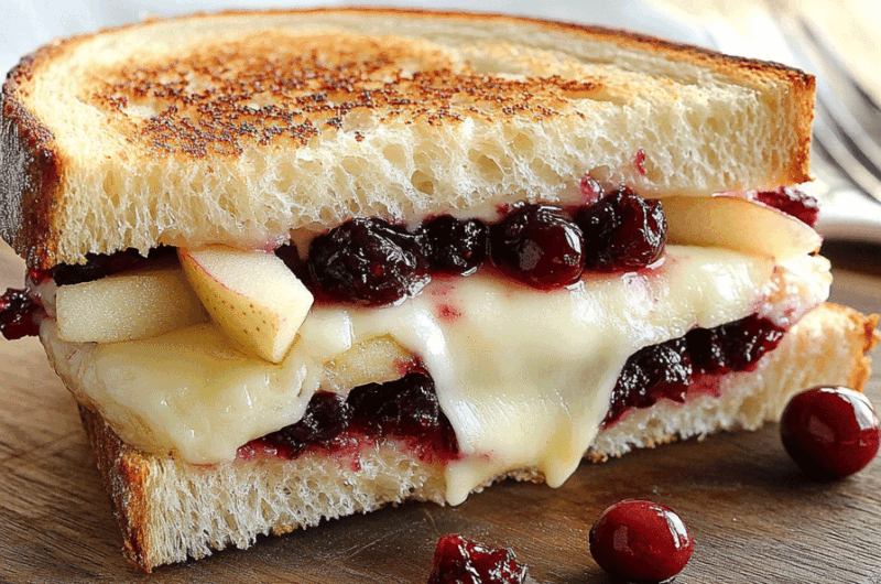 Brie, Apple, and Cranberry Grilled Cheese