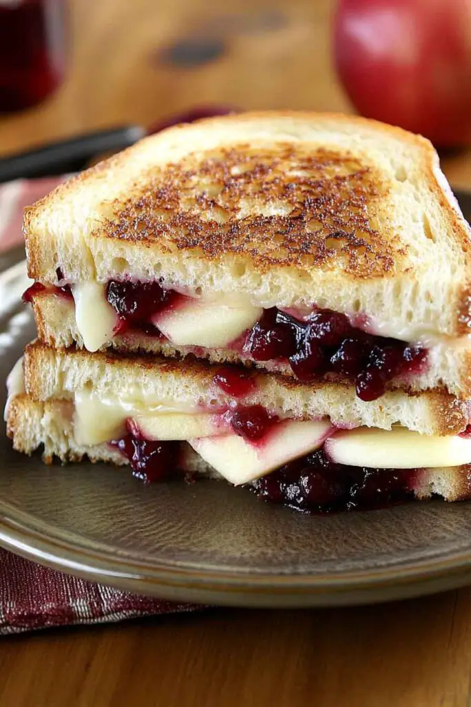 Brie, Apple, and Cranberry Grilled Cheese