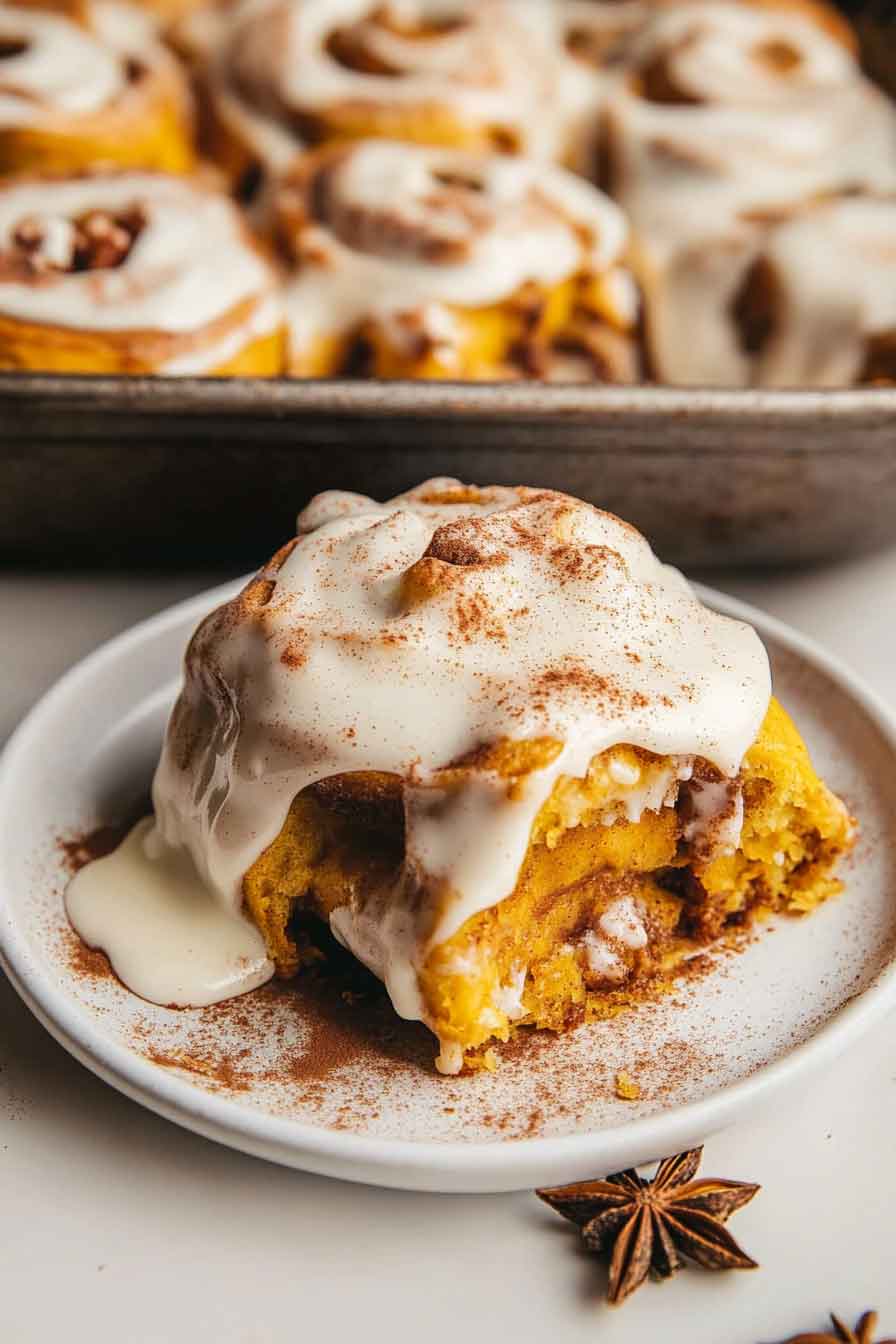 Brown Butter Pumpkin Cinnamon Rolls