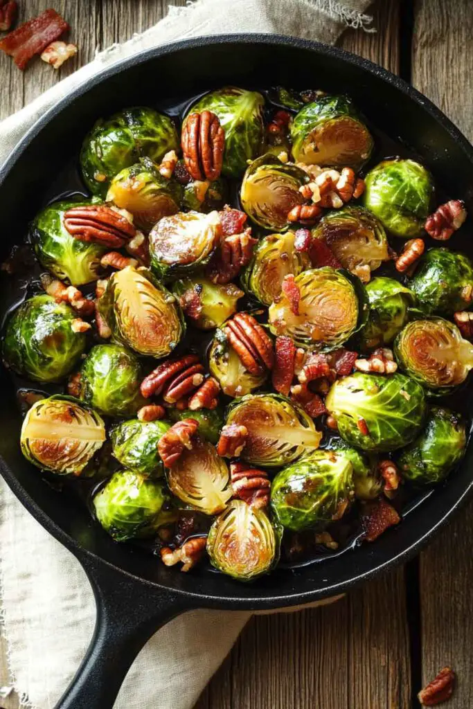 How to Make Brussels Sprouts with Maple Bourbon Sauce