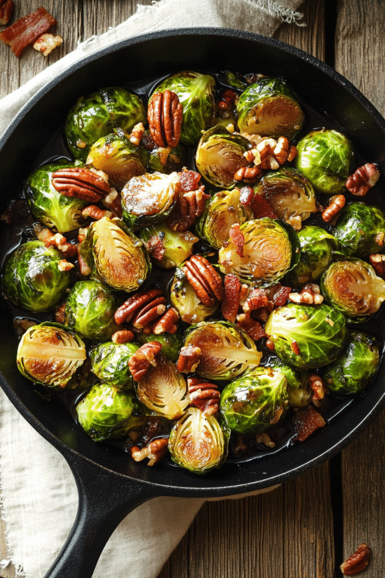 Brussels Sprouts with Maple Bourbon Sauce