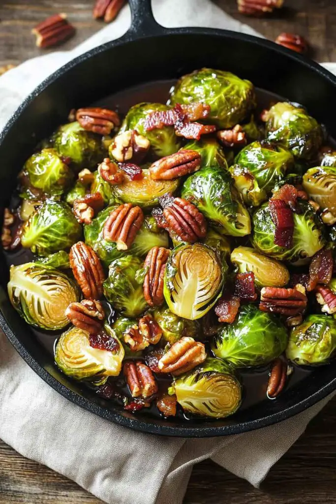brussels Sprouts Maple Bourbon Sauce