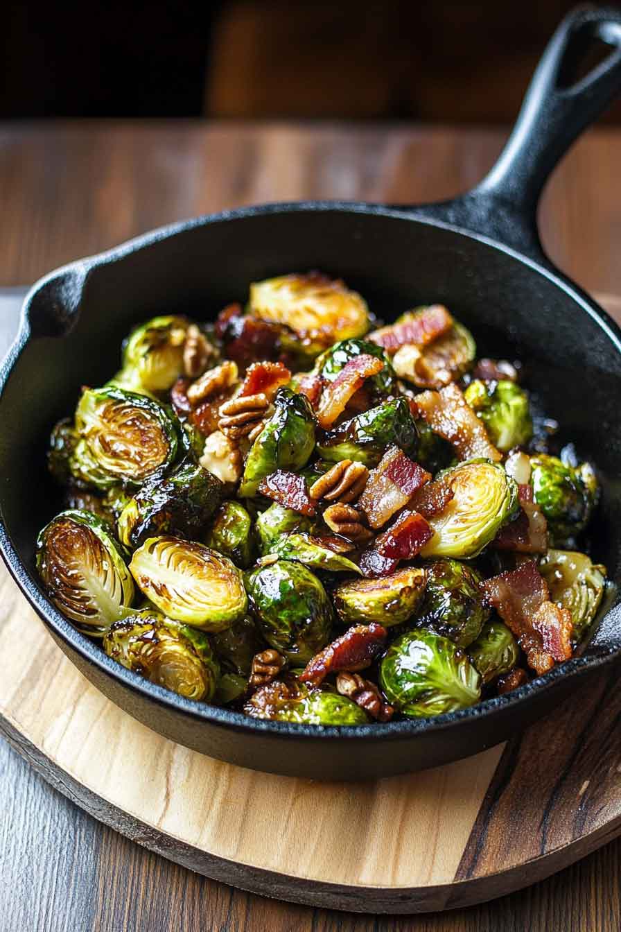 brussels Sprouts Maple Bourbon Sauce