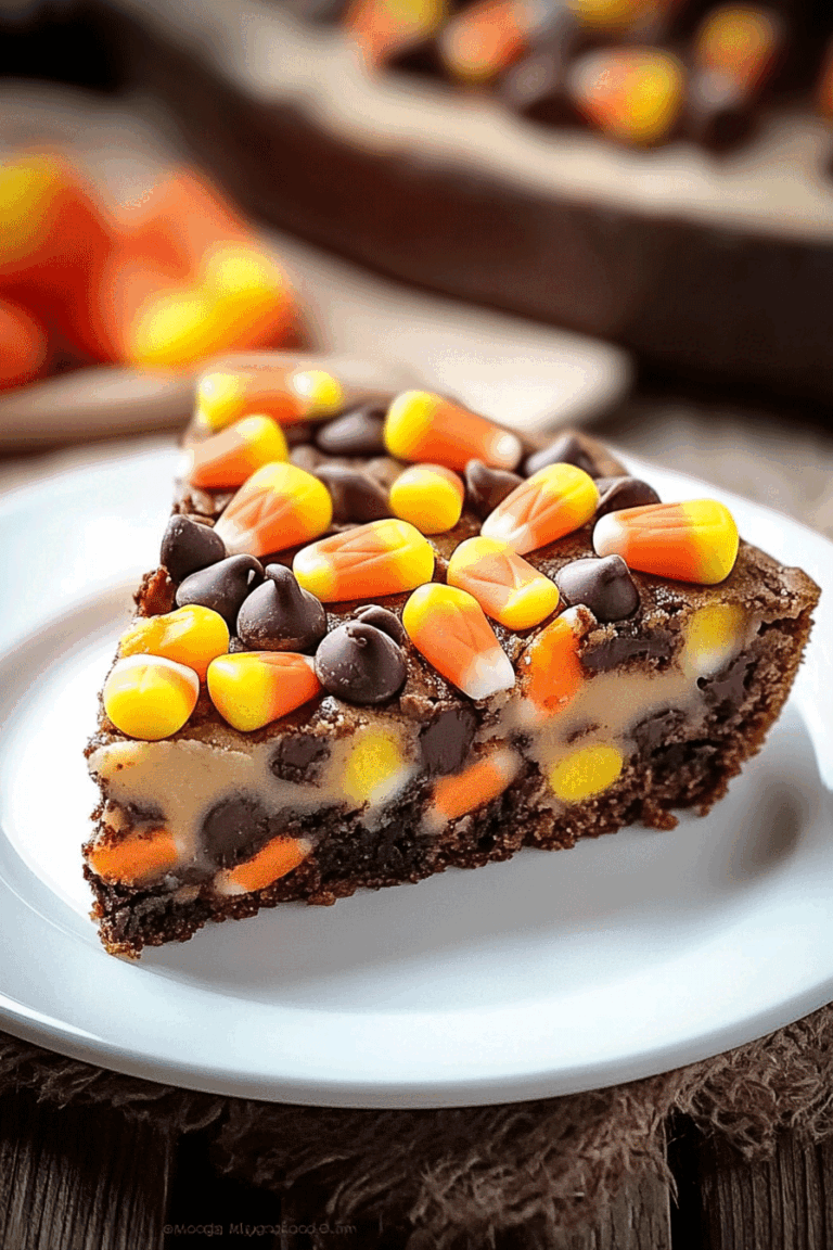 Candy Corn Chocolate Chip Cookie Cake
