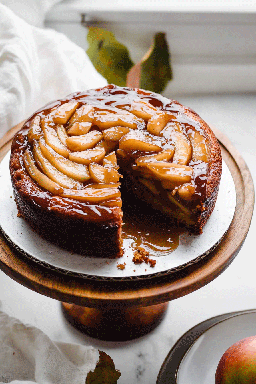 caramel Apple Upside Down Cake