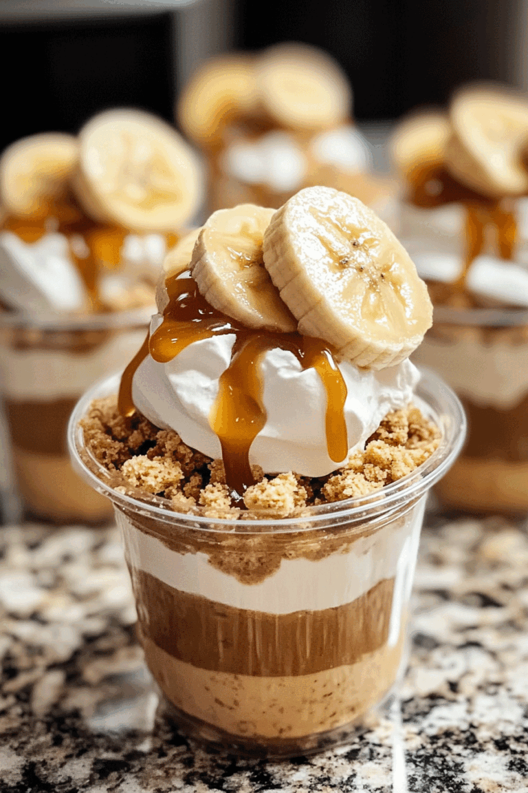 Caramel Banana Pudding Extra Cookies Cups