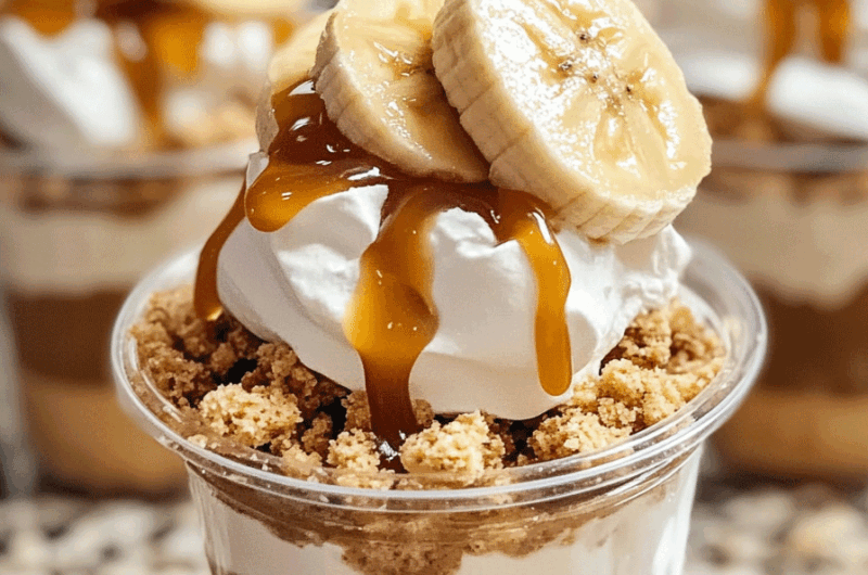 Caramel Banana Pudding Extra Cookies Cups