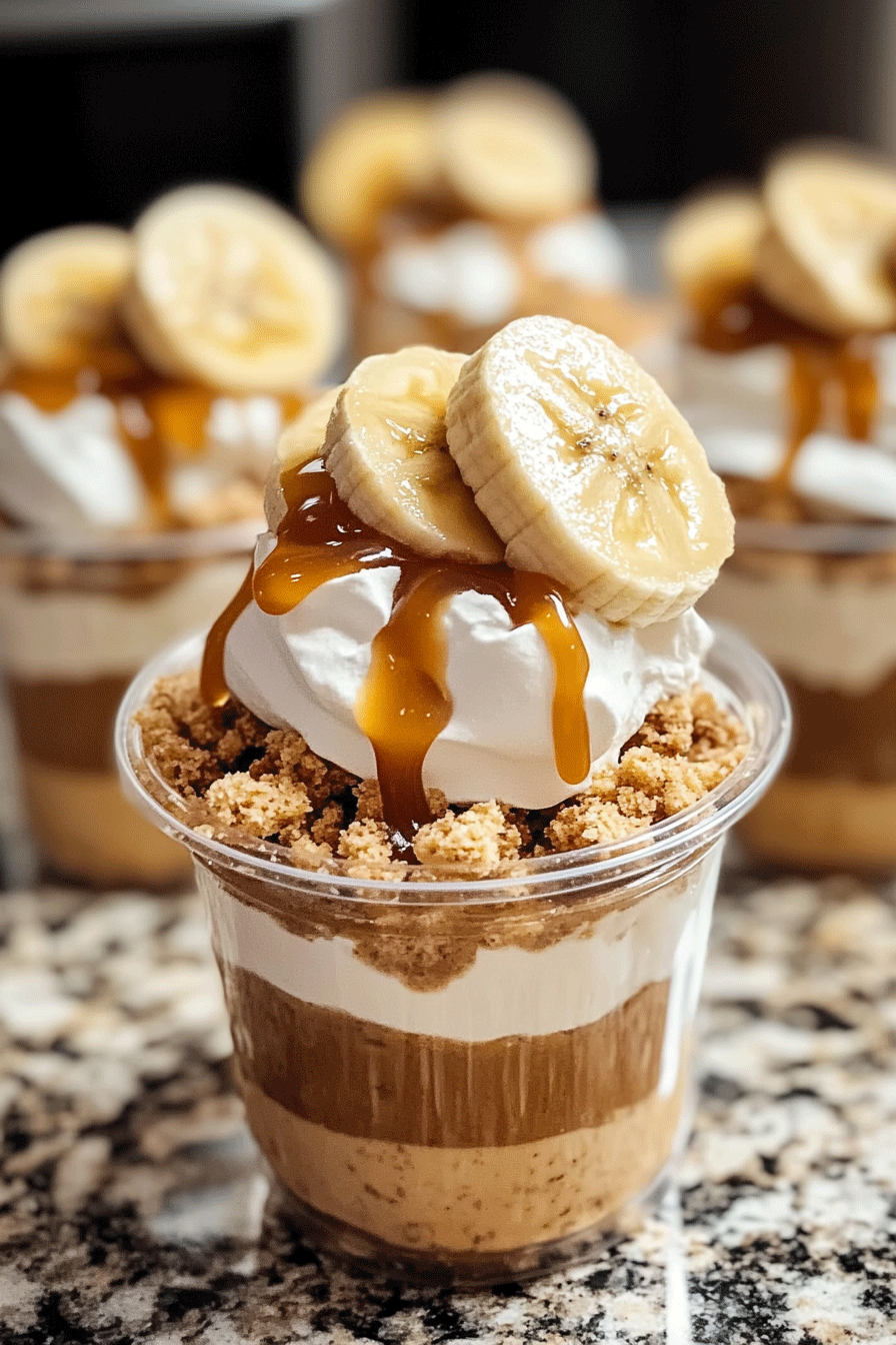 Caramel Banana Pudding Extra Cookies Cups