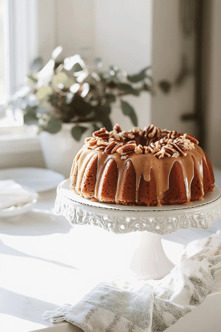 Caramel Pecan Bundt Cake