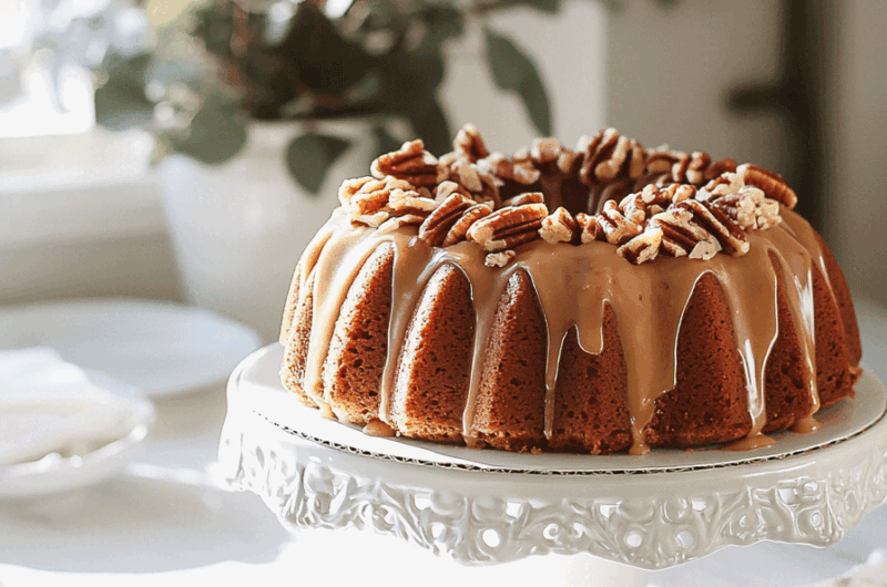 Caramel Pecan Bundt Cake