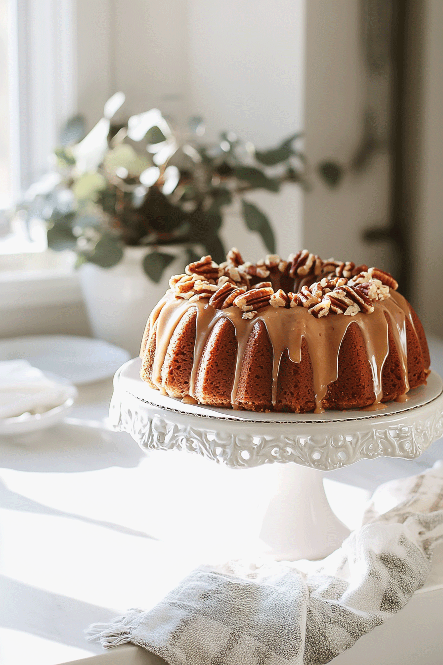 Caramel Pecan Bundt Cake