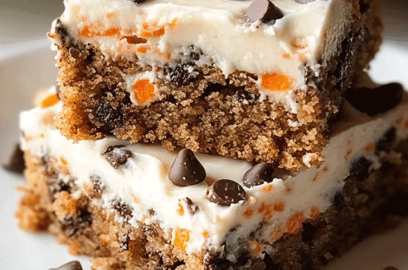 Chocolate Chip Carrot Cake Bars