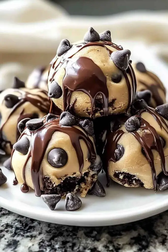 Chocolate Chip Cookie Dough Brownie Bombs