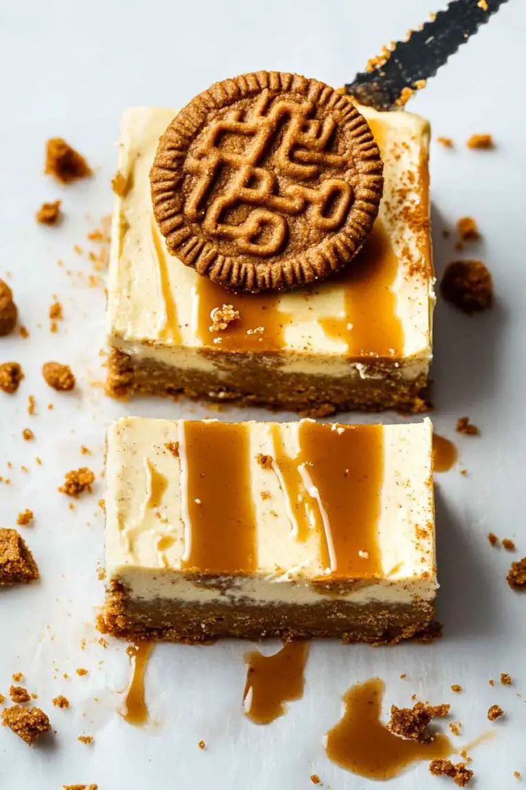 Cookie Butter Caramel Cheesecake Slice