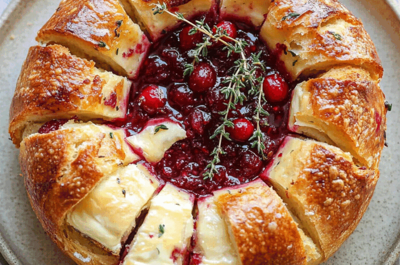 Cranberry Baked Brie Bread Bowl