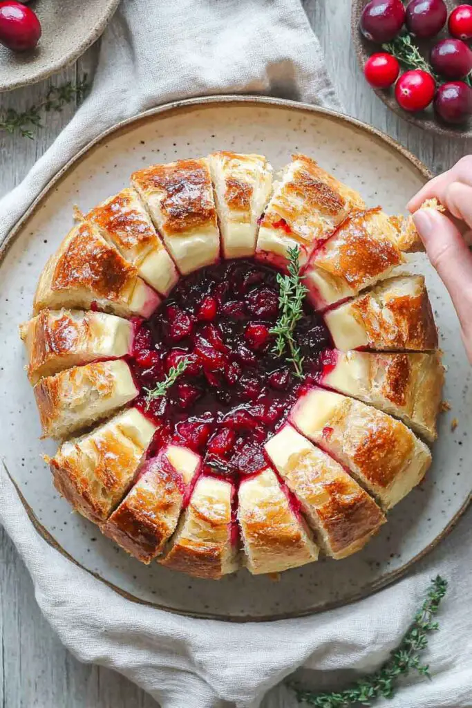 Cranberry Baked Brie Bread Bowl