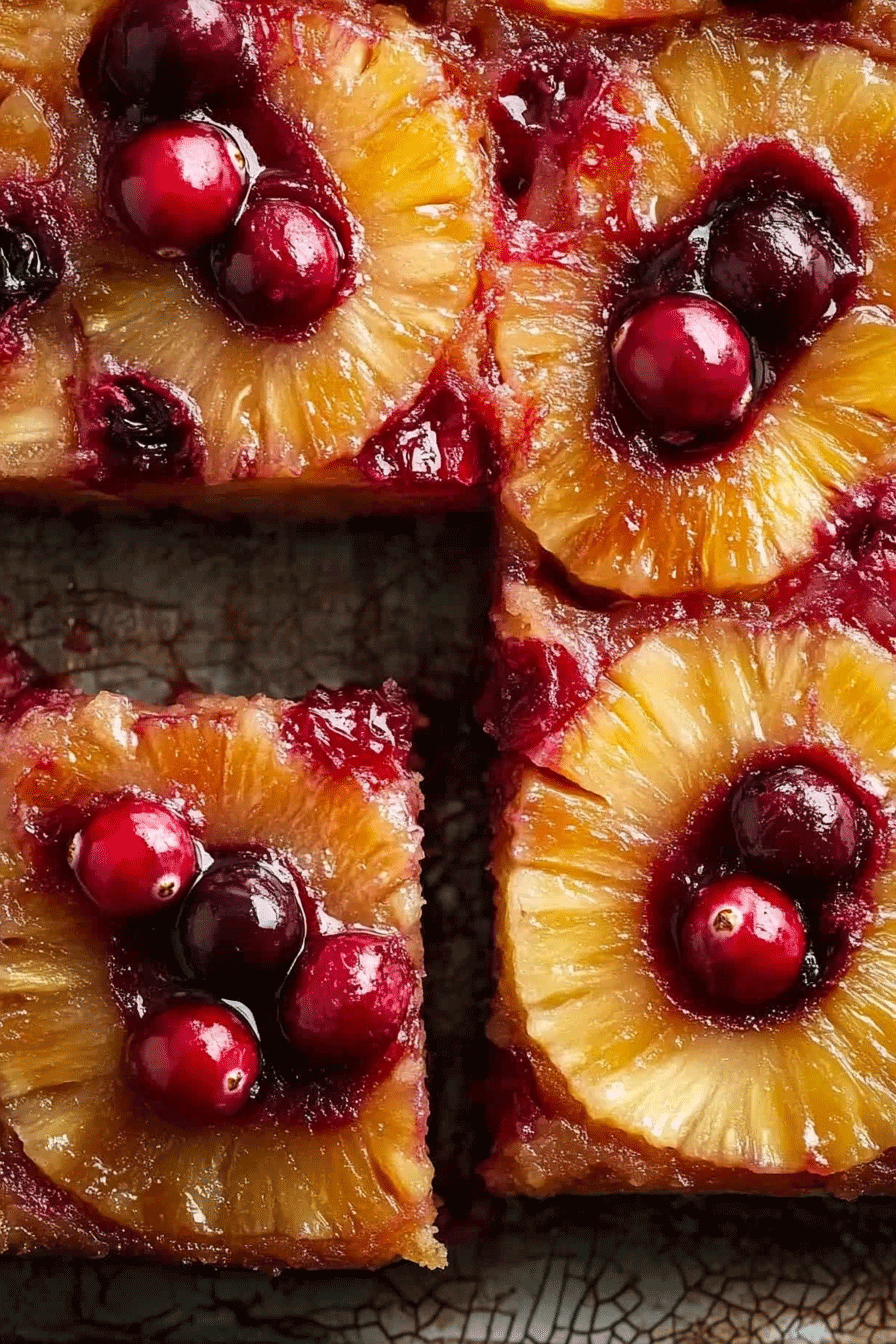 Cranberry Pineapple Upside Down Cake