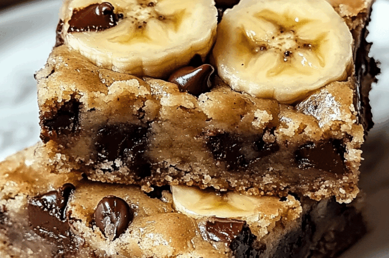 Decadent Banana Chocolate Chip Bars