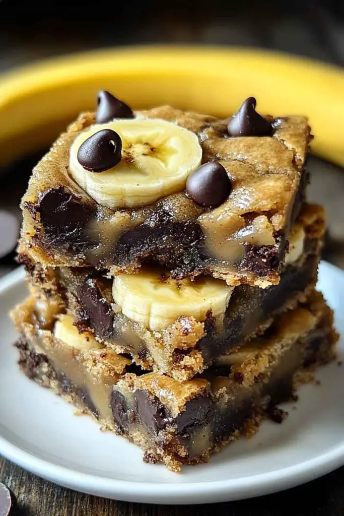 Decadent Banana Chocolate Chip Bars