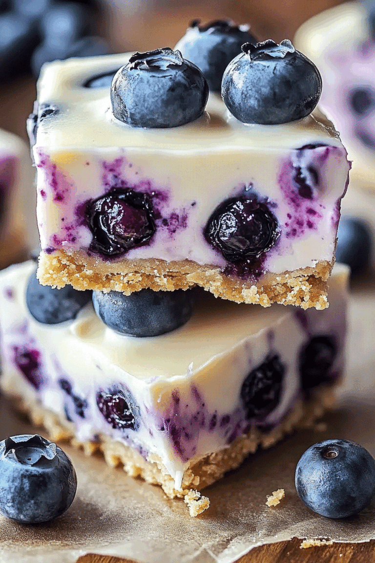 elegant White Chocolate Blueberry Bars