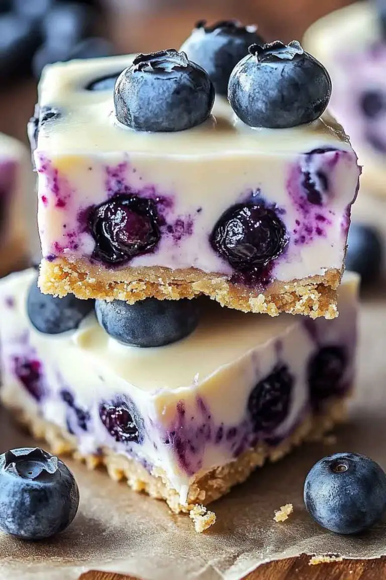 Elegant White Chocolate Blueberry Bars