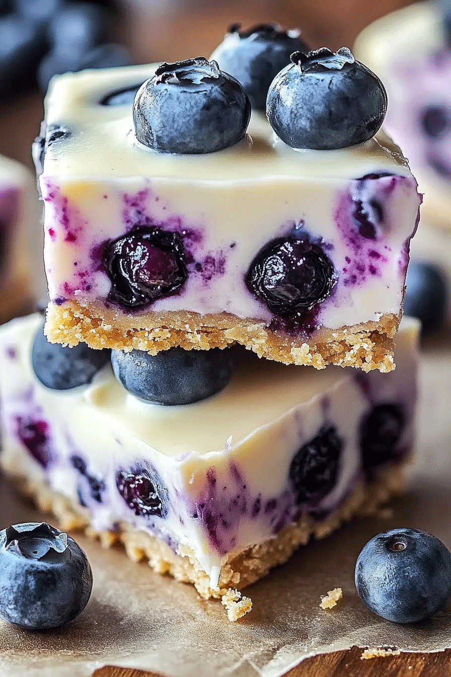 elegant White Chocolate Blueberry Bars