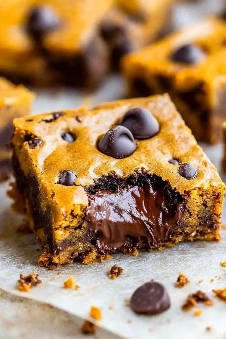 Fudgy Pumpkin Chocolate Chip Bars