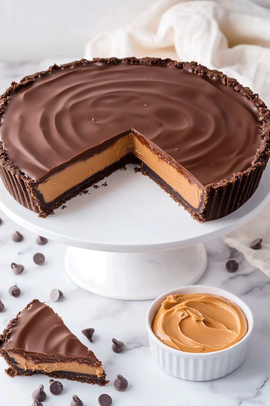 giant Reeses Peanut Butter Cup Pie