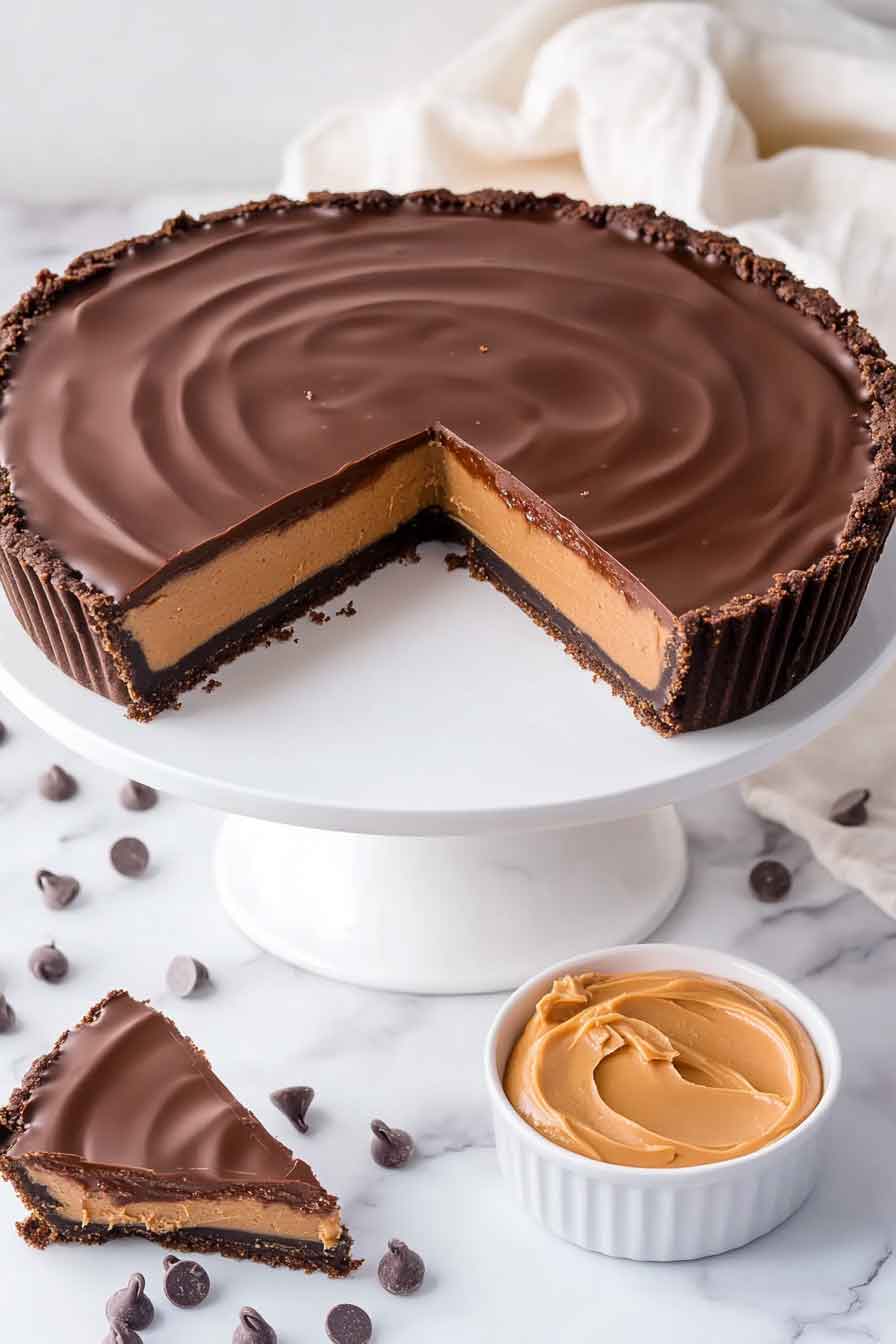 giant Reeses Peanut Butter Cup Pie